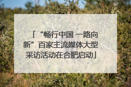 “畅行中国 一路向新”百家主流媒体大型采访活动在合肥启动
