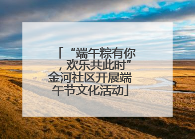 “端午粽有你，欢乐共此时”金河社区开展端午节文化活动