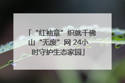 “红袖章”织就千佛山“无废”网 24小时守护生态家园