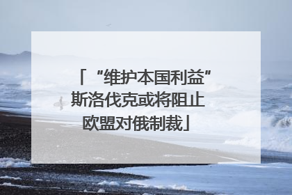 “维护本国利益” 斯洛伐克或将阻止欧盟对俄制裁