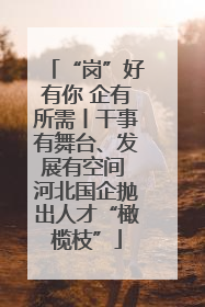 “岗”好有你 企有所需丨干事有舞台、发展有空间 河北国企抛出人才“橄榄枝”