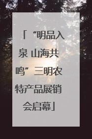 “明品入泉 山海共鸣”三明农特产品展销会启幕