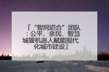 “智同道合”团队：公平、亲民、智慧城管机器人赋能现代化城市建设