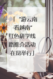 “游云南·看越南”红色研学线路推介活动在昆举行