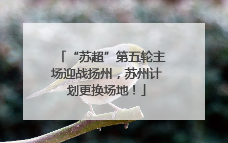 “苏超”第五轮主场迎战扬州，苏州计划更换场地！