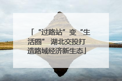 “过路站”变“生活圈” 湖北交投打造路域经济新生态