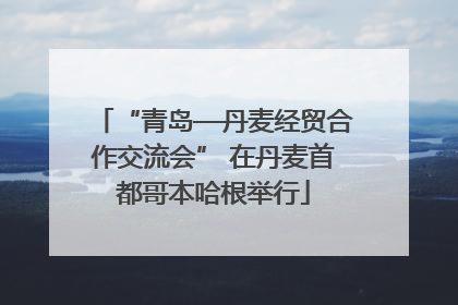 “青岛—丹麦经贸合作交流会” 在丹麦首都哥本哈根举行