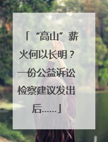 “高山”薪火何以长明？一份公益诉讼检察建议发出后……