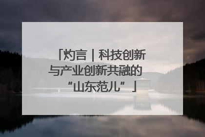 灼言｜科技创新与产业创新共融的“山东范儿”