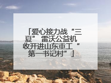 爱心接力战“三夏” 雷沃公益机收开进山东重工“第一书记村”