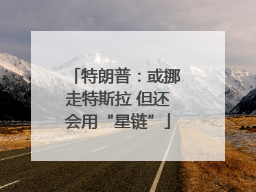 特朗普：或挪走特斯拉 但还会用“星链”