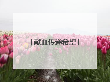 献血传递希望