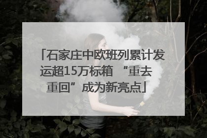 石家庄中欧班列累计发运超15万标箱 “重去重回”成为新亮点