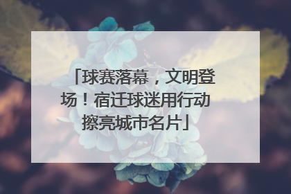 球赛落幕，文明登场！宿迁球迷用行动擦亮城市名片