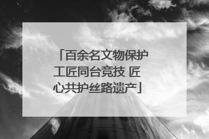 百余名文物保护工匠同台竞技 匠心共护丝路遗产