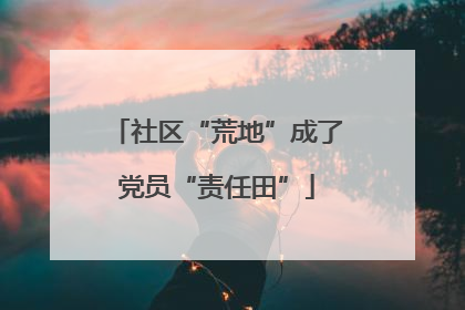 社区“荒地”成了党员“责任田”