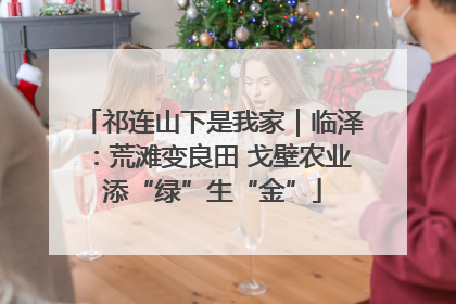 祁连山下是我家｜临泽：荒滩变良田 戈壁农业添“绿”生“金”