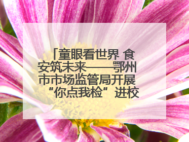 童眼看世界 食安筑未来——鄂州市市场监管局开展“你点我检”进校园六一特别活动