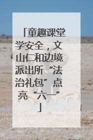 童趣课堂学安全，文山仁和边境派出所“法治礼包”点亮“六一”