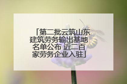 第二批云筑山东建筑劳务输出基地名单公布 近二百家劳务企业入驻