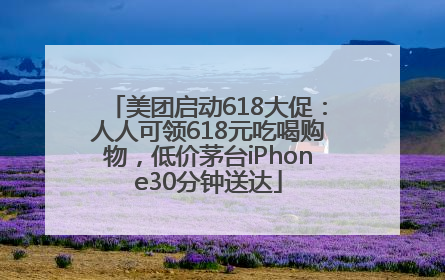 美团启动618大促：人人可领618元吃喝购物，低价茅台iPhone30分钟送达