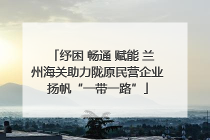 纾困 畅通 赋能 兰州海关助力陇原民营企业扬帆“一带一路”