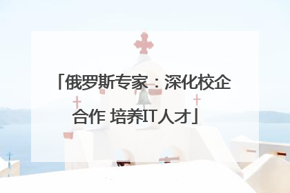 俄罗斯专家：深化校企合作 培养IT人才