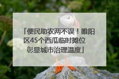 便民助农两不误！睢阳区45个西瓜临时摊位 彰显城市治理温度