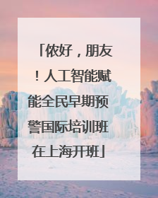 侬好，朋友！人工智能赋能全民早期预警国际培训班在上海开班
