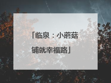 临泉：小蘑菇铺就幸福路