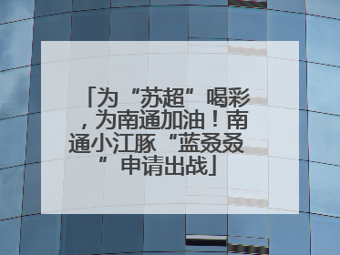 为“苏超”喝彩，为南通加油！南通小江豚“蓝叒叒”申请出战