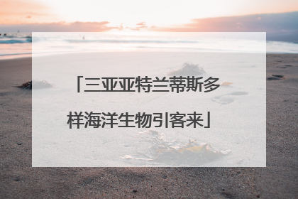 三亚亚特兰蒂斯多样海洋生物引客来