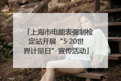上海市电能表强制检定站开展“5·20世界计量日”宣传活动