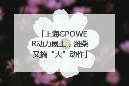 上海GPOWER动力展上，潍柴又搞“大”动作