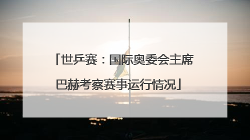 世乒赛：国际奥委会主席巴赫考察赛事运行情况