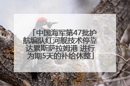 中国海军第47批护航编队红河舰技术停靠达累斯萨拉姆港 进行为期5天的补给休整