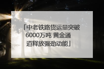 中老铁路货运量突破6000万吨 黄金通道释放强劲动能
