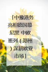 中豫港务亮相德国慕尼黑 中欧班列（郑州）深耕欧亚市场
