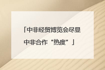 中非经贸博览会尽显中非合作“热度”