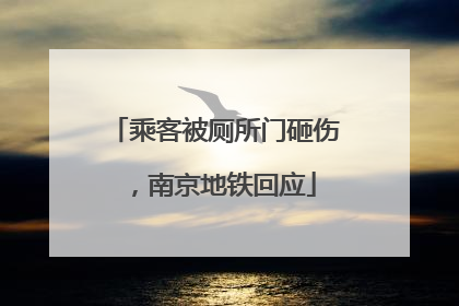 乘客被厕所门砸伤，南京地铁回应
