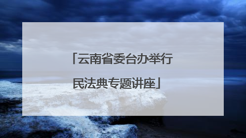 云南省委台办举行民法典专题讲座