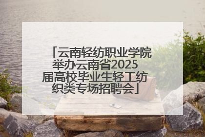 云南轻纺职业学院举办云南省2025届高校毕业生轻工纺织类专场招聘会