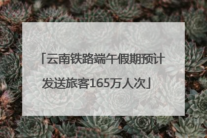 云南铁路端午假期预计发送旅客165万人次