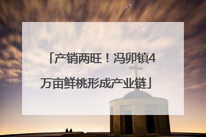 产销两旺！冯卯镇4万亩鲜桃形成产业链