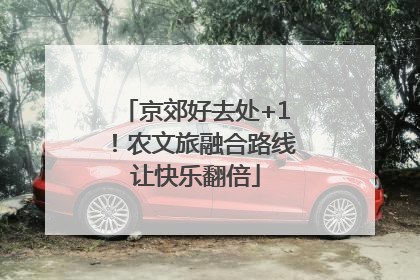 京郊好去处+1！农文旅融合路线让快乐翻倍