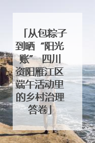 从包粽子到晒“阳光账” 四川资阳雁江区端午活动里的乡村治理答卷