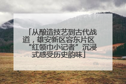 从酿造技艺到古代战道，雄安新区容东片区“红领巾小记者”沉浸式感受历史韵味
