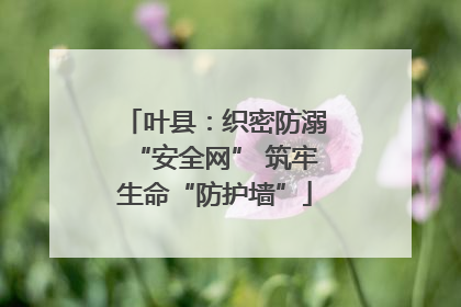 叶县：织密防溺“安全网” 筑牢生命“防护墙”