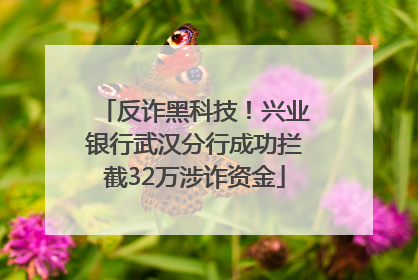 反诈黑科技！兴业银行武汉分行成功拦截32万涉诈资金