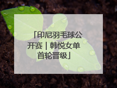 印尼羽毛球公开赛｜韩悦女单首轮晋级